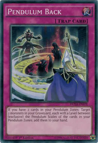 Pendulum Back [DUEA-EN078] Super Rare - Doe's Cards