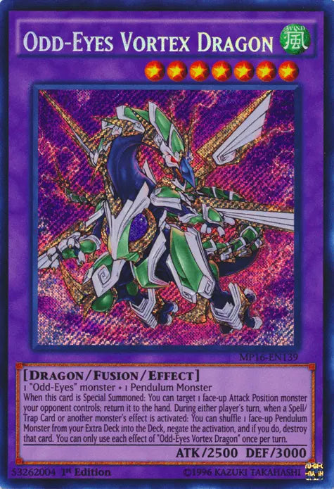 Odd-Eyes Vortex Dragon [MP16-EN139] Secret Rare - Doe's Cards