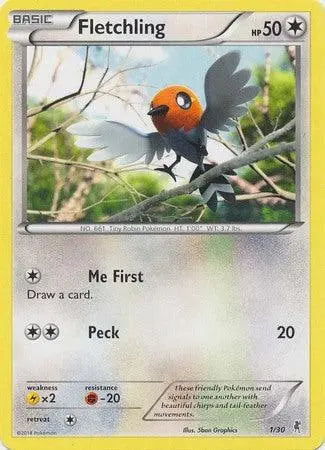 Fletchling (1/30) [XY: Trainer Kit - Bisharp & Wigglytuff] - Doe's Cards