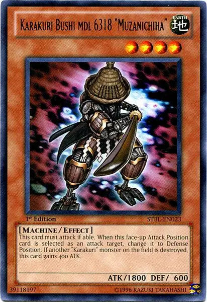 Karakuri Bushi mdl 6318 Muzanichiha [STBL-EN023] Rare - Doe's Cards