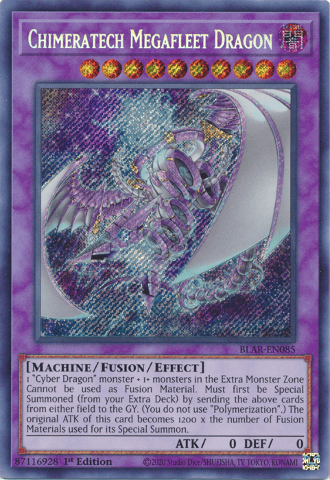 Chimeratech Megafleet Dragon [BLAR-EN085] Secret Rare - Doe's Cards