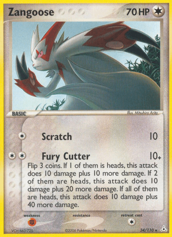 Zangoose (34/110) [EX: Holon Phantoms] - Doe's Cards