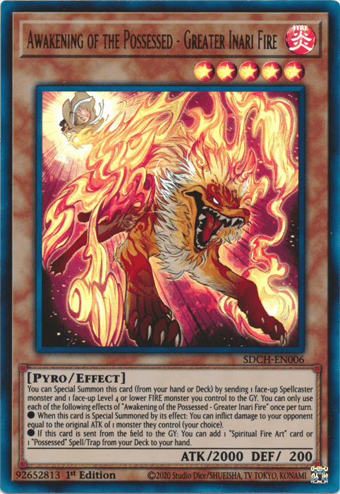 Awakening of the Possessed - Greater Inari Fire [SDCH-EN006] Ultra Rare - Doe's Cards