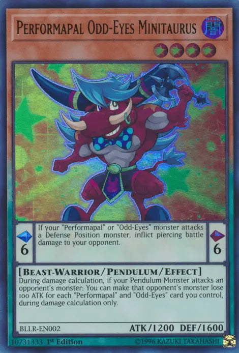 Performapal Odd-Eyes Minitaurus [BLLR-EN002] Ultra Rare - Doe's Cards