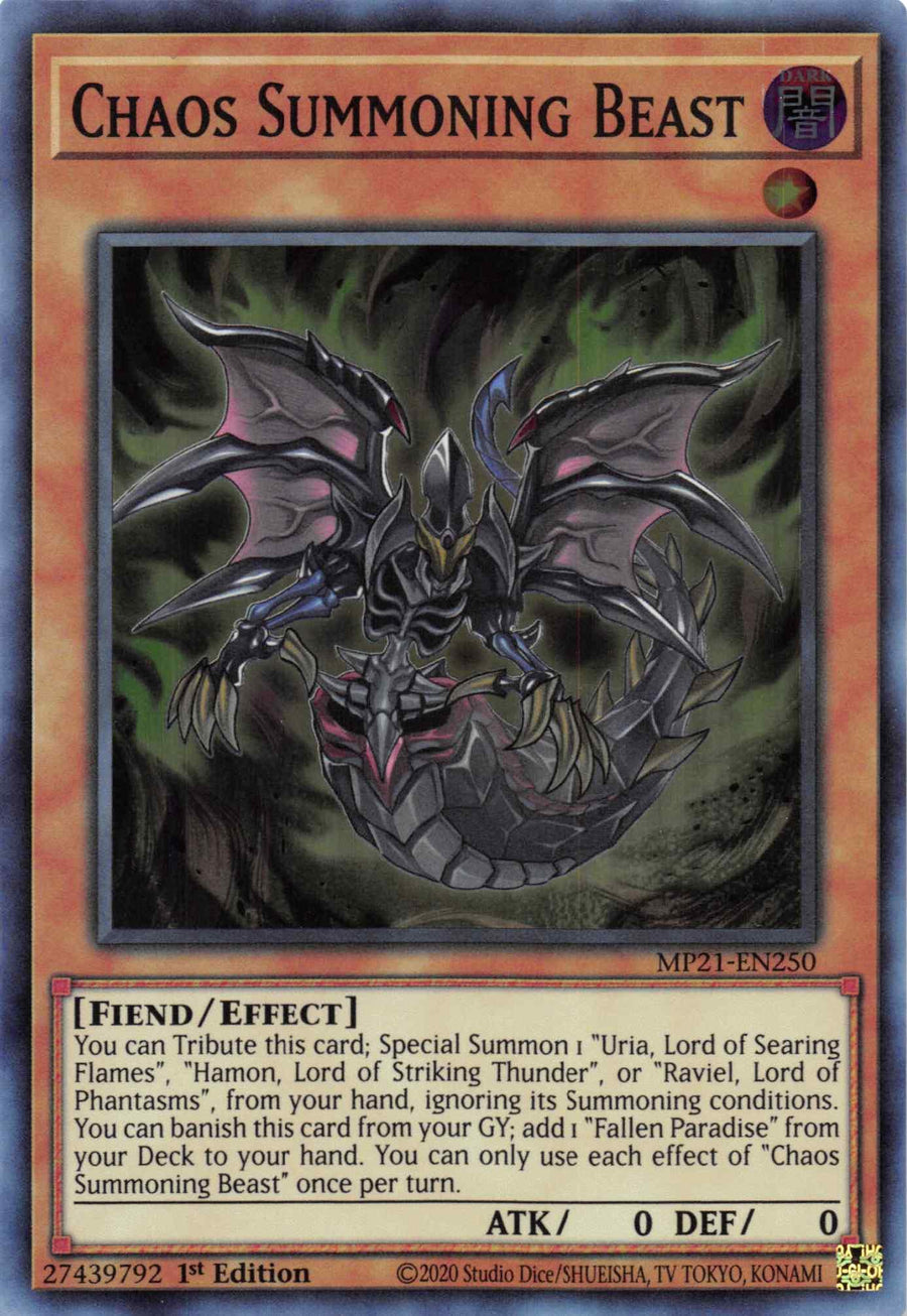 Chaos Summoning Beast [MP21-EN250] Super Rare - Doe's Cards