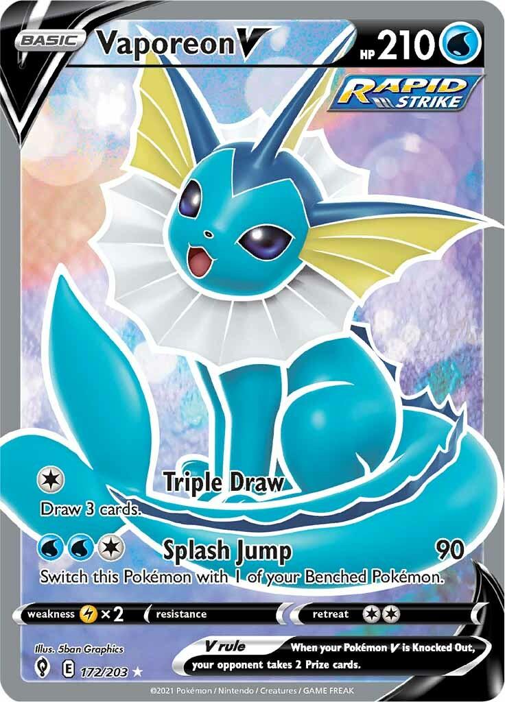 Vaporeon V (172/203) [Sword & Shield: Evolving Skies] - Doe's Cards