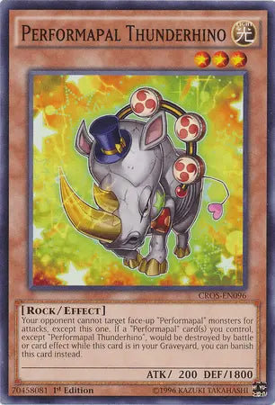 Performapal Thunderhino [CROS-EN096] Common - Doe's Cards