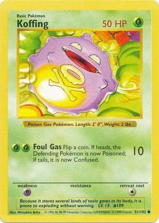 Koffing (51/102) [Base Set Shadowless Unlimited] - Doe's Cards