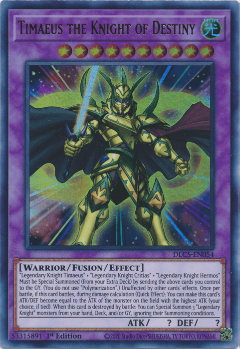 Timaeus the Knight of Destiny [DLCS-EN054] Ultra Rare - Doe's Cards