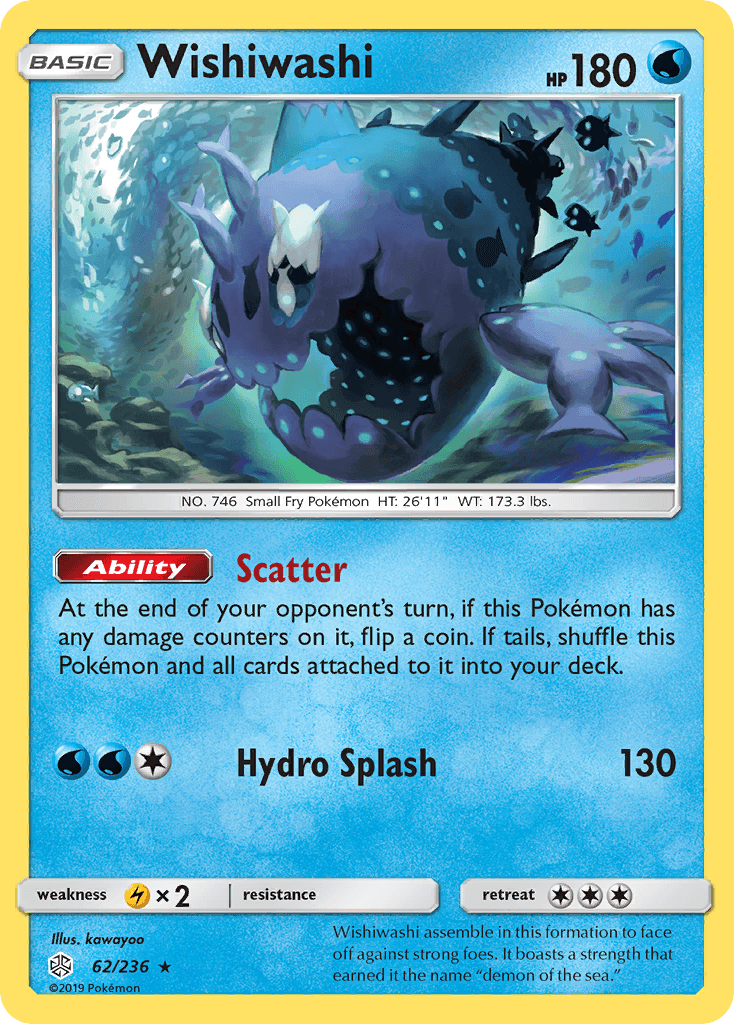 Wishiwashi (62/236) [Sun & Moon: Cosmic Eclipse] - Doe's Cards