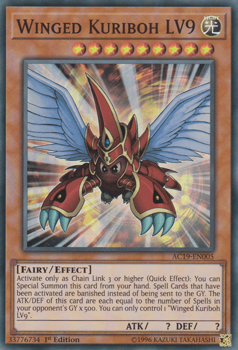 Winged Kuriboh LV9 [AC19-EN005] Super Rare - Doe's Cards