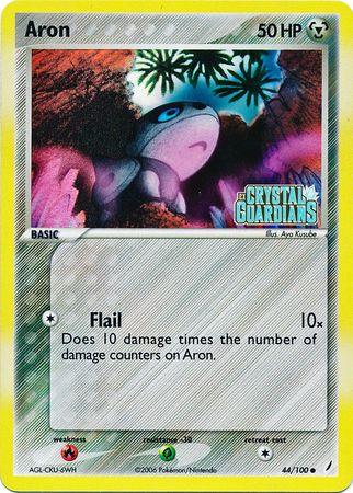 Aron (44/100) (Stamped) [EX: Crystal Guardians] - Doe's Cards