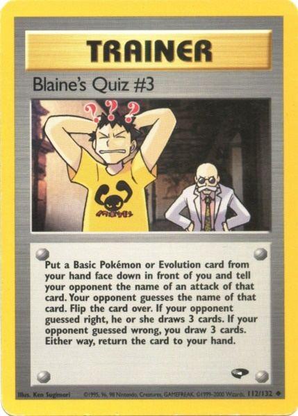 Blaine's Quiz #3 (112/132) [Gym Challenge Unlimited] - Doe's Cards