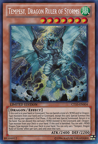 Tempest, Dragon Ruler of Storms [CT10-EN004] Secret Rare - Doe's Cards