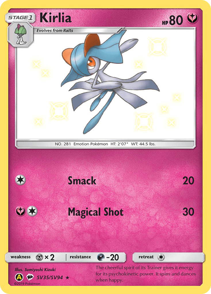 Kirlia (SV35/SV94) [Sun & Moon: Hidden Fates - Shiny Vault] - Doe's Cards