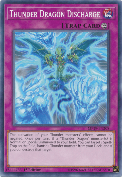 Thunder Dragon Discharge [MP19-EN208] Common - Doe's Cards