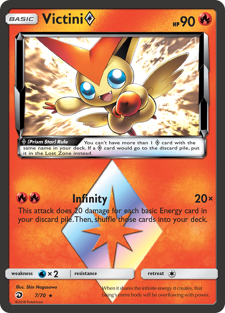 Victini (7/70) (Prism Star) [Sun & Moon: Dragon Majesty] - Doe's Cards