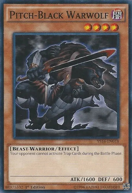 Pitch-Black Warwolf [YS16-EN018] Common - Doe's Cards