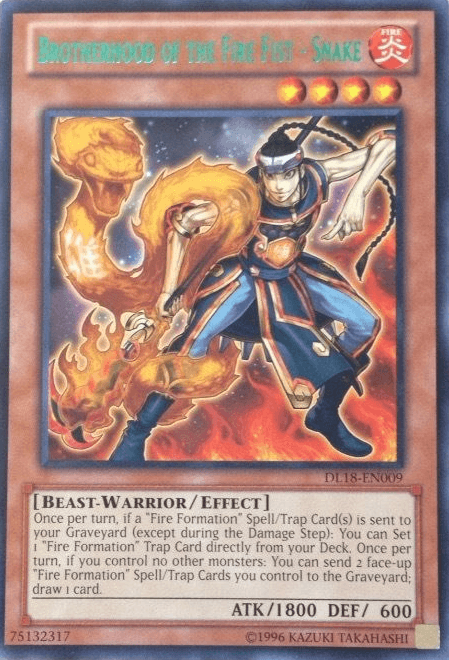 Brotherhood of the Fire Fist - Snake (Green) [DL18-EN009] Rare - Doe's Cards