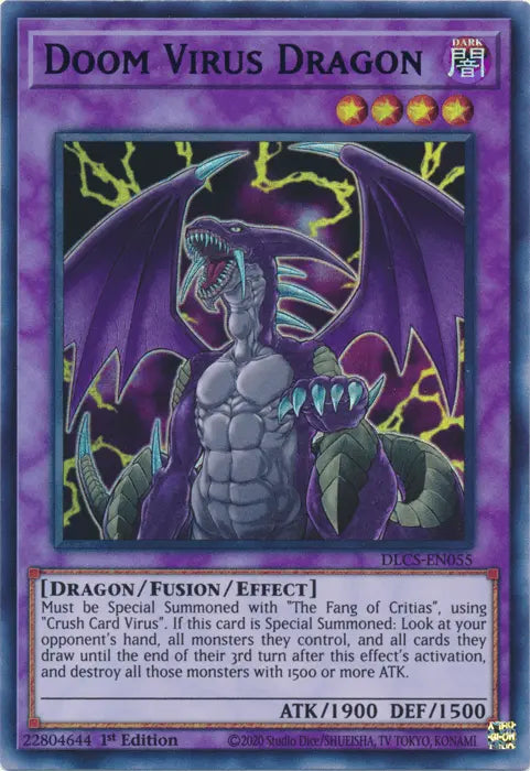 Doom Virus Dragon (Purple) [DLCS-EN055] Ultra Rare - Doe's Cards