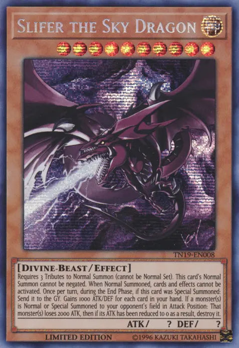 Slifer the Sky Dragon [TN19-EN008] Prismatic Secret Rare - Doe's Cards