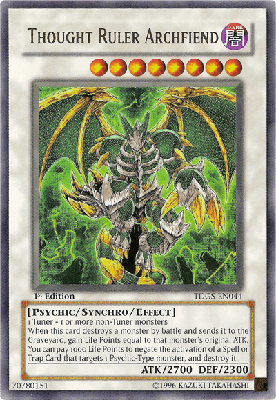 Thought Ruler Archfiend [TDGS-EN044] Ultra Rare - Doe's Cards