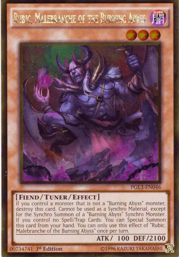Rubic, Malebranche of the Burning Abyss [PGL3-EN046] Gold Rare - Doe's Cards