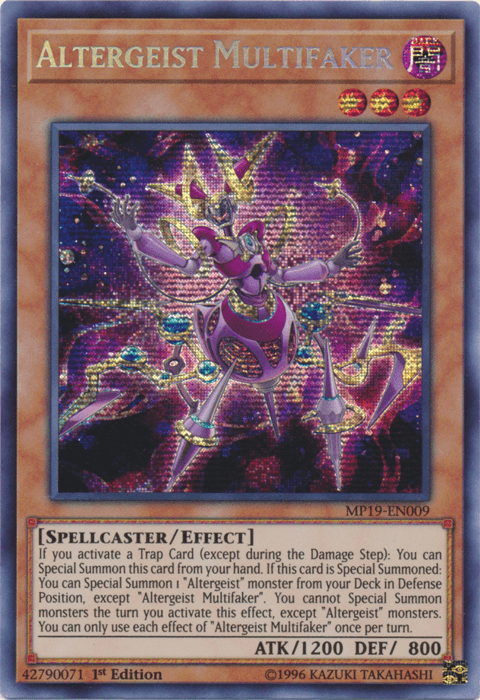 Altergeist Multifaker [MP19-EN009] Prismatic Secret Rare - Doe's Cards