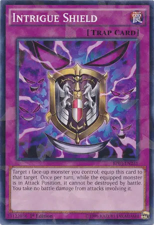 Intrigue Shield [BP03-EN231] Shatterfoil Rare - Doe's Cards