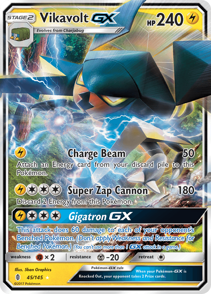 Vikavolt GX (45/145) [Sun & Moon: Guardians Rising] - Doe's Cards