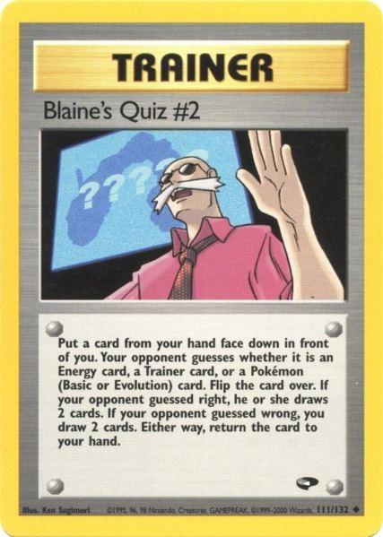 Blaine's Quiz #2 (111/132) [Gym Challenge Unlimited] - Doe's Cards