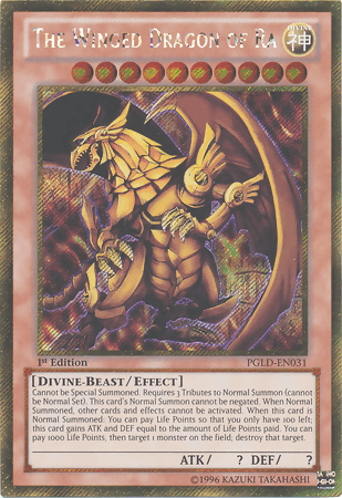 The Winged Dragon of Ra [PGLD-EN031] Gold Secret Rare - Doe's Cards