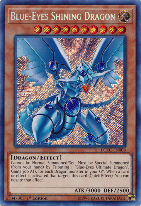 Blue-Eyes Shining Dragon [LCKC-EN008] Secret Rare - Doe's Cards