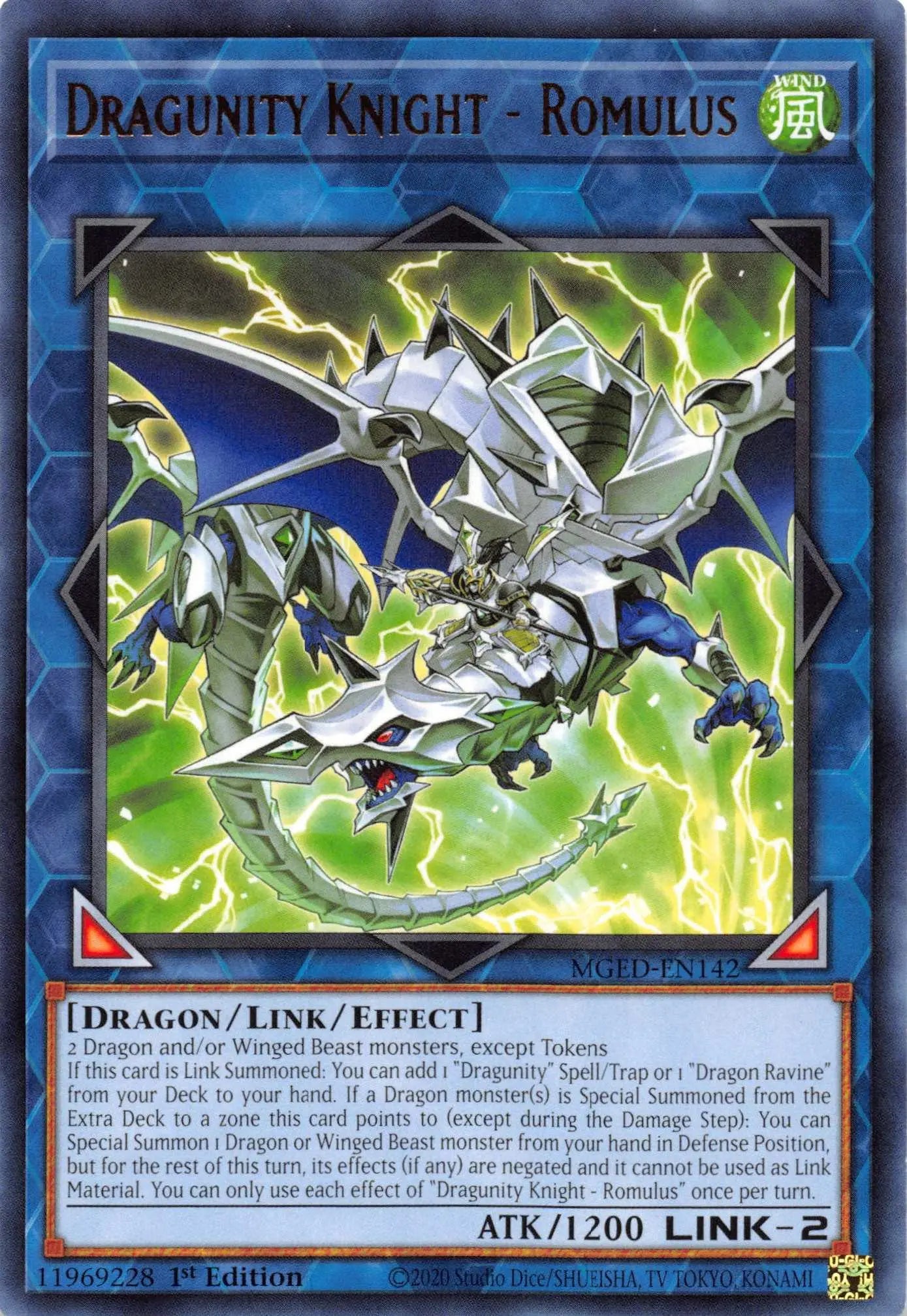 Dragunity Knight - Romulus [MGED-EN142] Rare - Doe's Cards