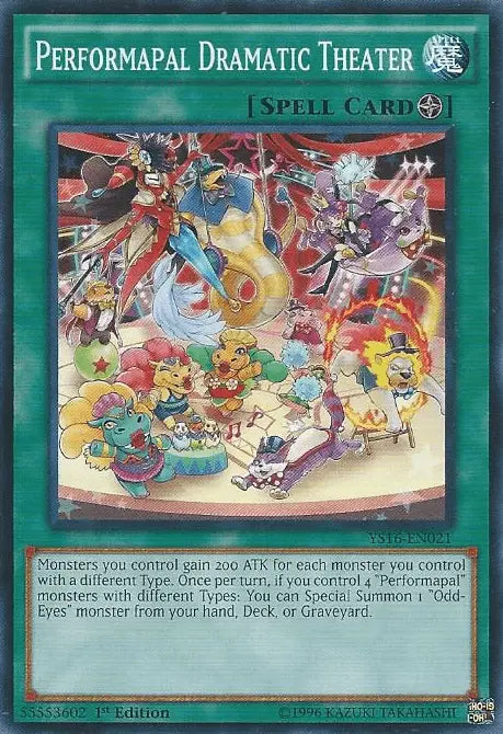 Performapal Dramatic Theater [YS16-EN021] Common - Doe's Cards