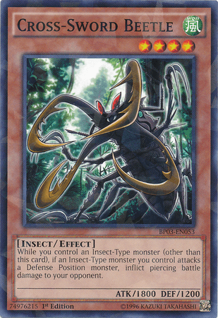 Cross-Sword Beetle [BP03-EN053] Shatterfoil Rare - Doe's Cards