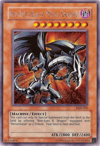Red-Eyes Black Metal Dragon (Forbidden Memories) [FMR-001] Prismatic Secret Rare - Doe's Cards