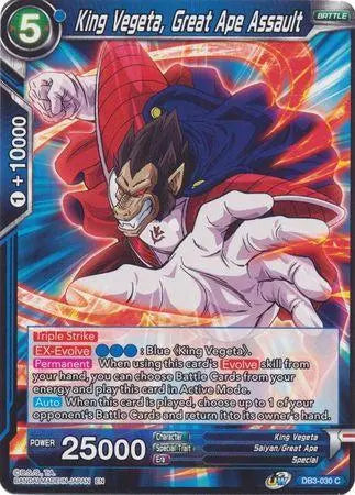 King Vegeta, Great Ape Assault (DB3-030) [Giant Force] - Doe's Cards