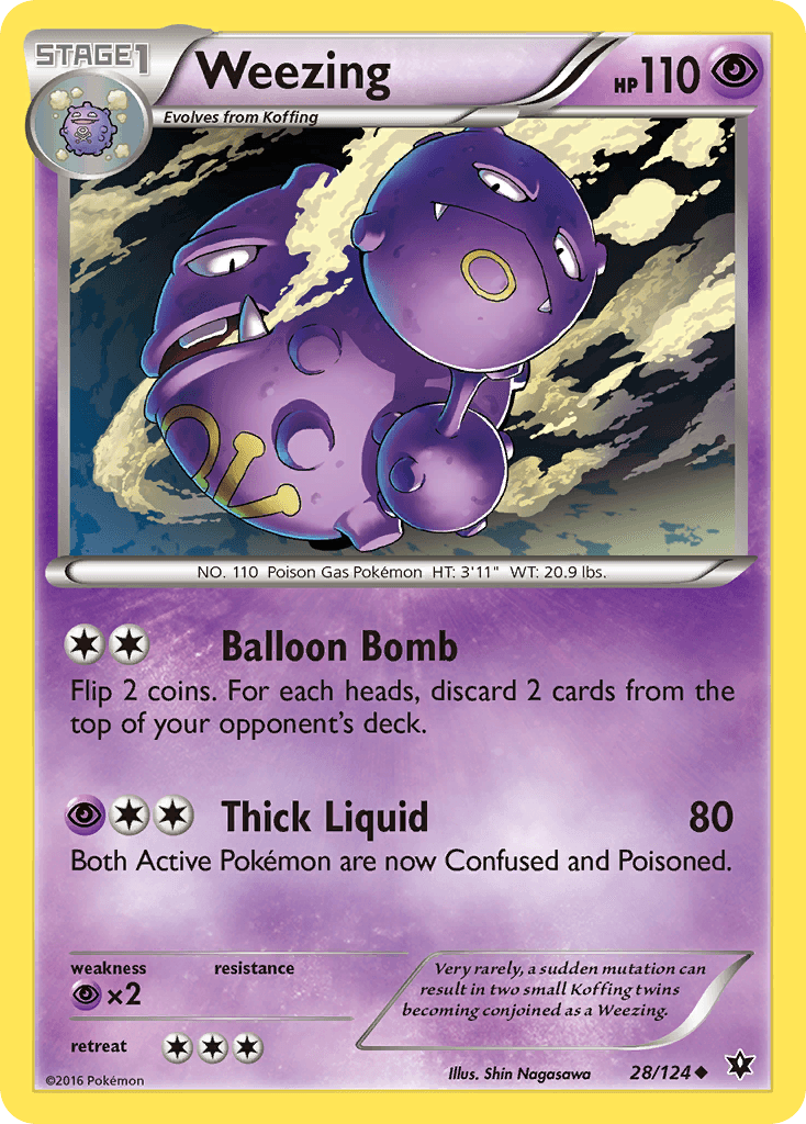 Weezing (28/124) [XY: Fates Collide] - Doe's Cards