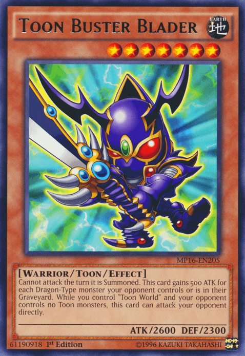 Toon Buster Blader [MP16-EN205] Rare - Doe's Cards