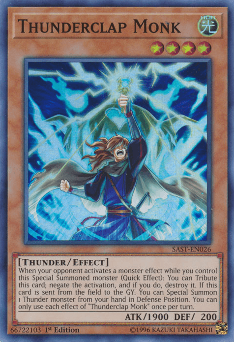 Thunderclap Monk [SAST-EN026] Super Rare - Doe's Cards