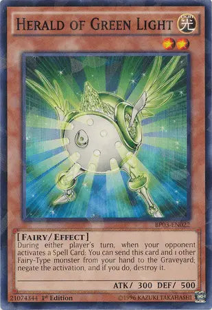 Herald of Green Light [BP03-EN022] Shatterfoil Rare - Doe's Cards
