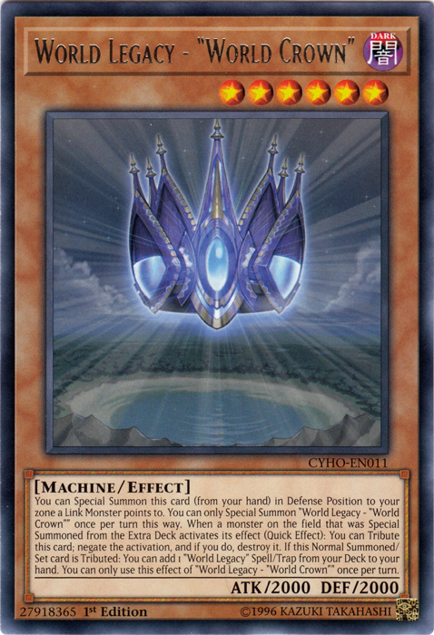 World Legacy - "World Crown" [CYHO-EN011] Rare - Doe's Cards