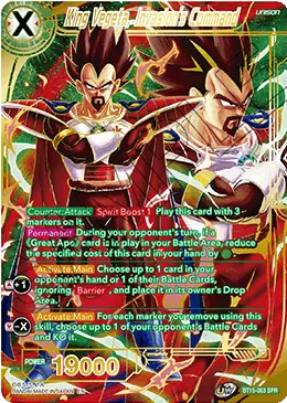 King Vegeta, Invasion's Command (SPR) (BT15-063) [Saiyan Showdown] - Doe's Cards