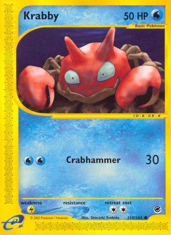 Krabby (115/165) [Expedition: Base Set] - Doe's Cards