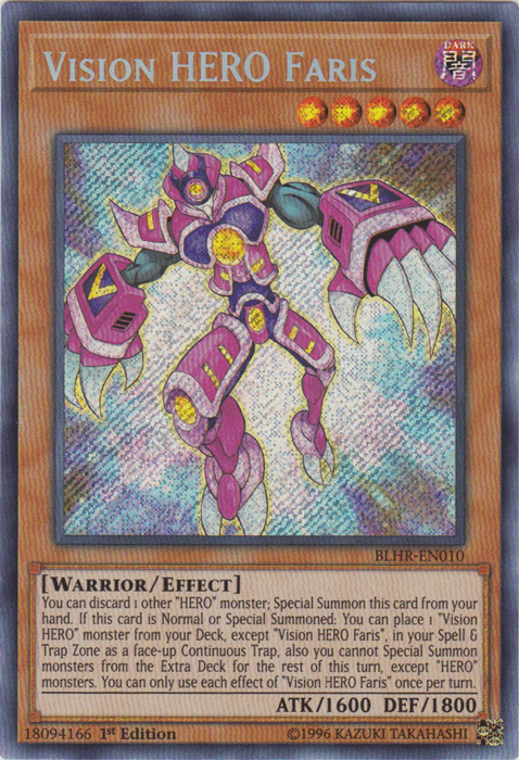 Vision Hero Faris [BLHR-EN010] Secret Rare - Doe's Cards