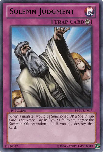Solemn Judgment [BP01-EN047] Rare - Doe's Cards