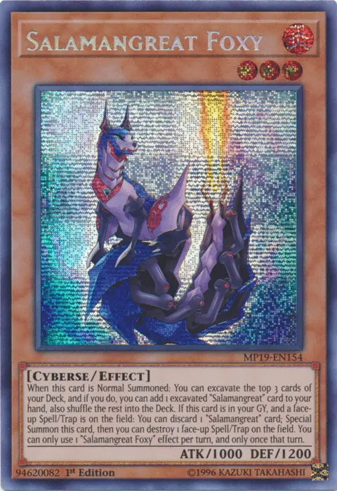 Salamangreat Foxy [MP19-EN154] Prismatic Secret Rare - Doe's Cards