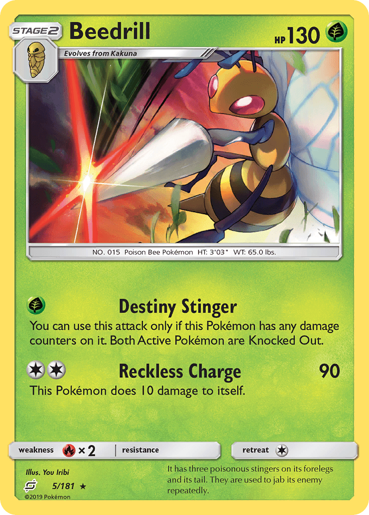 Beedrill (5/181) [Sun & Moon: Team Up] - Doe's Cards