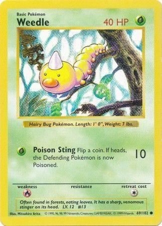 Weedle (69/102) [Base Set Shadowless Unlimited] - Doe's Cards